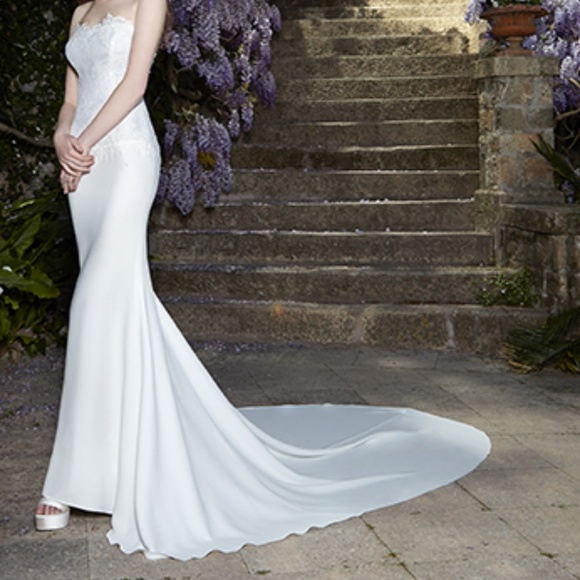 Strapless designer wedding dress